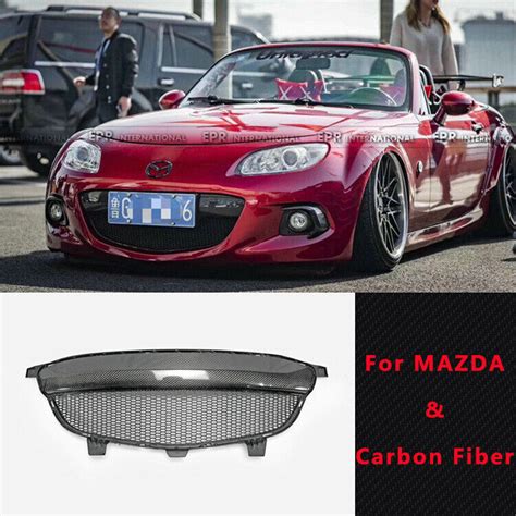 Carbon Front Grill Mesh Grills For Mazda Mx Roaster Miata Nc Fit Oem