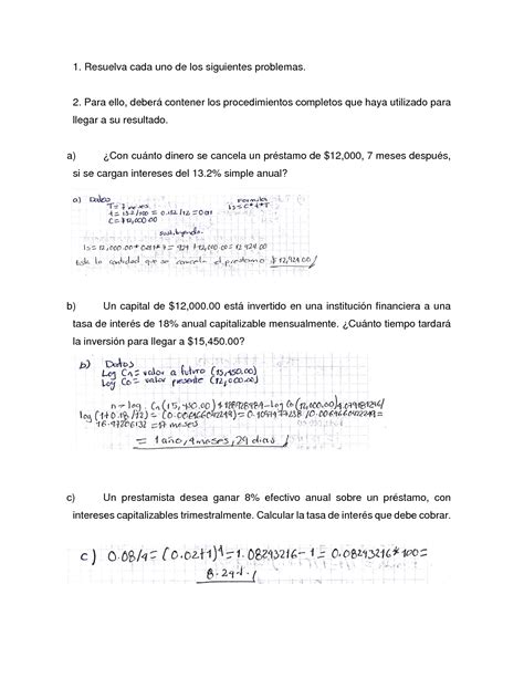 Solution Interes Simple Compuesto Y Amortizaciones Studypool