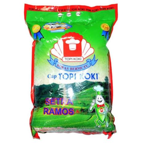 Jual BERAS SETRA RAMOS CAP TOPI KOKI 5 KG Shopee Indonesia