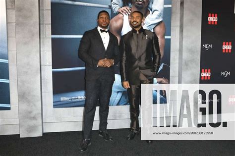 Jonathan Majors And Michael B Jordan At The Premiere Of The Motion