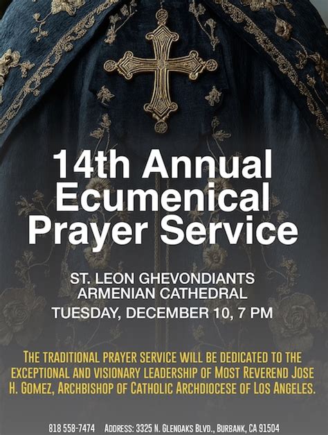 annual ecumenical prayer service saint sarkis