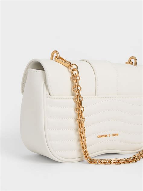 White Aubrielle Panelled Crossbody Bag Charles And Keith Us