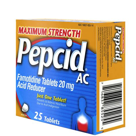 Pepcid AC Maximum Strength 20 Mg Famotidine For Heartburn Prevention