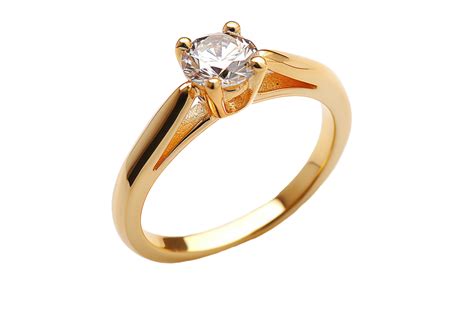 AI generated Gold wedding ring with a diamond on transparent background ...