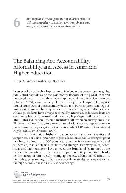 (PDF) The balancing act: Accountability, affordability, and access in ...
