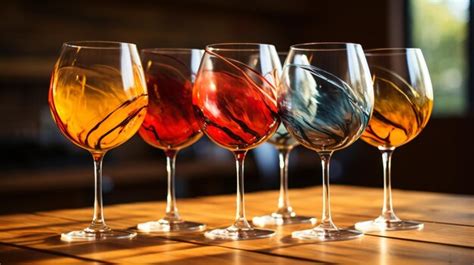 Premium AI Image Art Wine Glasses On The Table