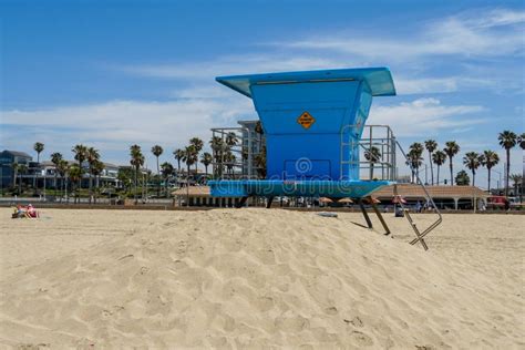 Lifeguard Tower On The Huntington Beach Editorial Image Image Of