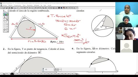 Reas De Regiones Circulares Geometr A To Sec Cap Iiibim Trento