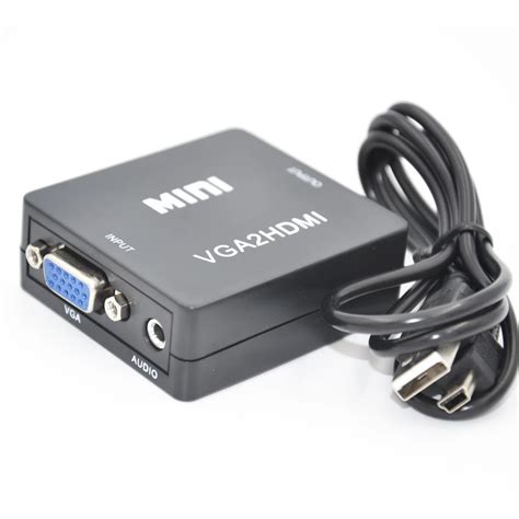 MINI 1080 P VGA to HDMI Adapter VGA2HDMI Converter Connector with Audio ...