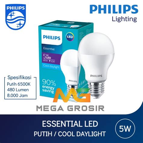 Jual Lampu Philips Led Essential W W W W W W Putih Cool