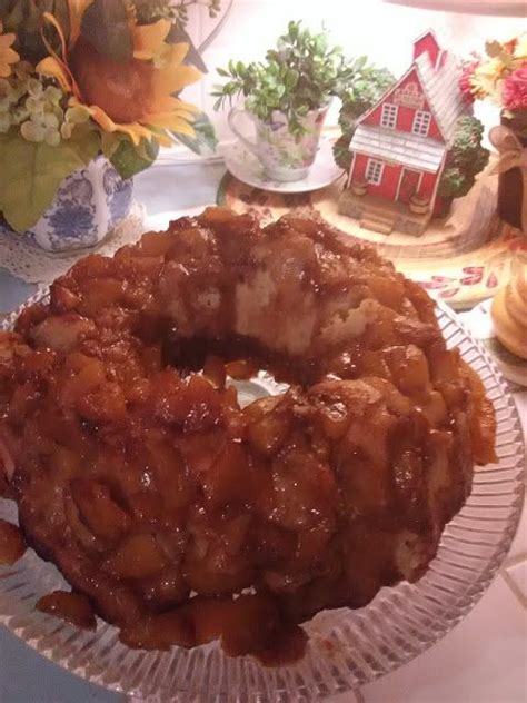 Peach Upside Down Bundt Cake Aspire To Live A Quiet Life Bundt Cake Peach Upside Down Cake