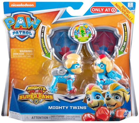 Paw Patrol Mighty Pups Super Paws Mighty Twins Exclusive Figure 2-Pack ...