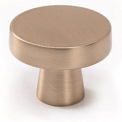 COTYKILEY 10 Pack Champagne Bronze Kitchen Cabinet Knobs Brushed Brass