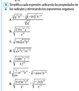 SOLVED Simplifica Cada Expresion Utilizando Las Propiedades De Los