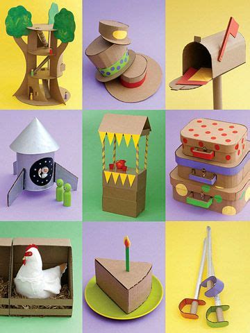 Arts & Crafts | Cardboard box crafts, Fun crafts, Cardboard crafts