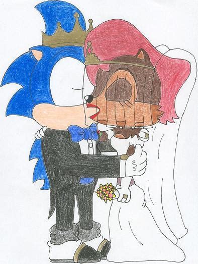 Sonic + Sally's Wedding Kiss by nintendomaximus on DeviantArt