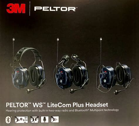 3m Peltor Ws Litecom Plus Class 5 Hearing Protection 2 Way With