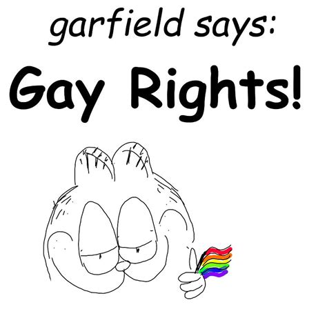 Garfield Says Gay Rights Poster Stars Painting By James Kelly Fine