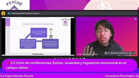 1 2 Ciclo de conferencias semanal Estrés ansiedad y regulación