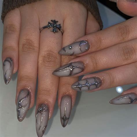 Chrome Nail Design Insta Reumeenail Chrome Nails Designs Punk