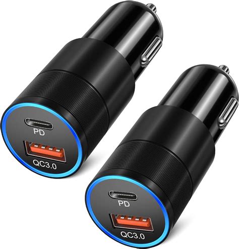 Cargador De Coche Usb C Unidades Bangfun W Dual V Cargador De