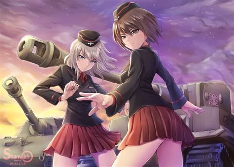 Wallpaper Nishizumi Miho Girls Und Panzer Itsumi Erika Nishizumi