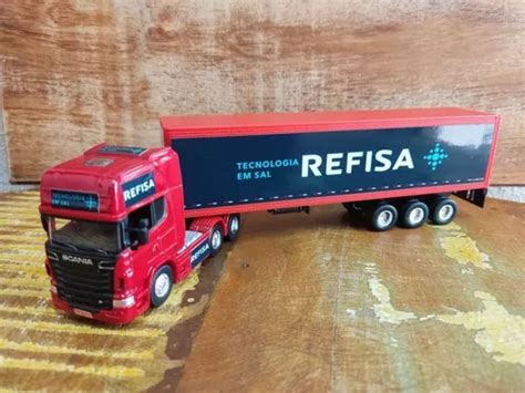 Miniatura Caminh O Ba Volvo Scania Personalizado Carreta Venda Em