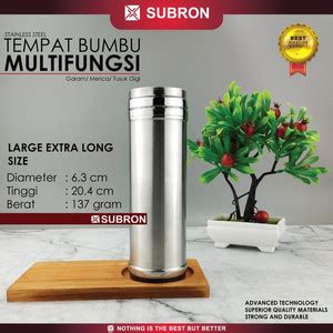 Jual Subron Pepper Shaker Tempat Bumbu Lada Garam Stainless Multifungsi