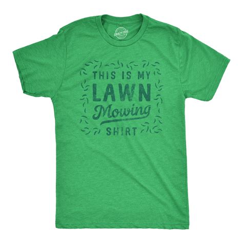 Mens This Is My Lawn Mowing Shirt Tee Funny Grass Cutting