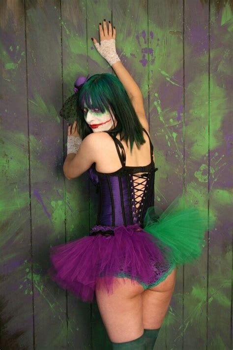 Jokers Wild Halloween Clown Adult Tutu Mini Micro Purple Fabric