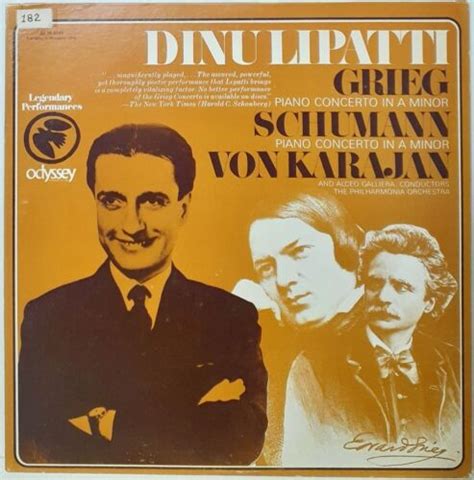 Dinu Lipatti Grieg Schumann Piano Concertos LP Vinyl Record Odyssey