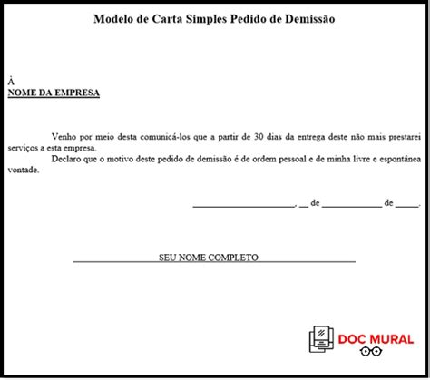 Topo 67 foto modelo carta pedido de demissão br thptnganamst edu vn