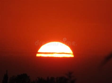 Big sun and red sunset stock image. Image of evening - 181842697