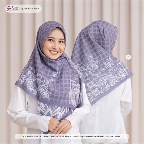 Square Basic Motif Songket Madinah Azkia Hijab Syar I And Fashionable