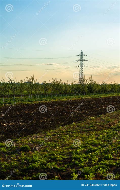 Countryside Farming Land. Land Prepared for Farming Stock Photo - Image ...