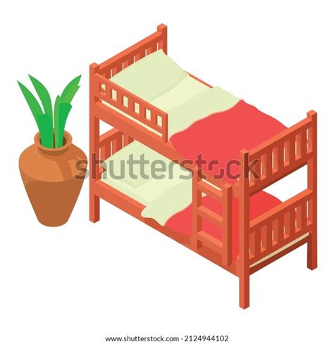 Bunk Bed Icon Isometric Vector Two Stock Vector Royalty Free