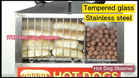 Hot Dog Bun Warmer Display Countertop 200 Buns Bread Display Cabinet Electric Display Hot Dog ...