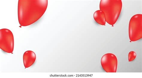 Celebration Banner Background Red Balloons Celebration Stock Vector ...