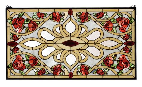 Meyda Tiffany 67139 Stained Glass Tiffany Window From The Red Roses Collection