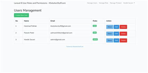 Laravel User Roles And Permissions Tutorial