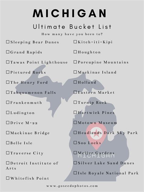 Michigan Bucket List Go See Do Explore Michigan Road Trip Michigan