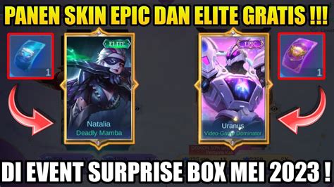 PANEN SKIN EPIC DAN SKIN ELITE GRATIS DI SURPRISE BOX CARA GACHA