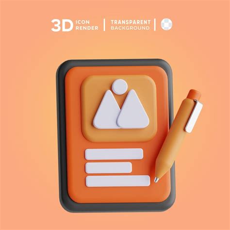 Premium Psd 3d Icon Story Board Illustration