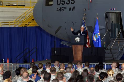 Vp Pence Stops At 445 Aw For Armed Forces Day 445th Airlift Wing