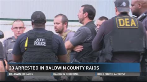 Arrested In Baldwin County Drug Gang Activity Weapons Raids