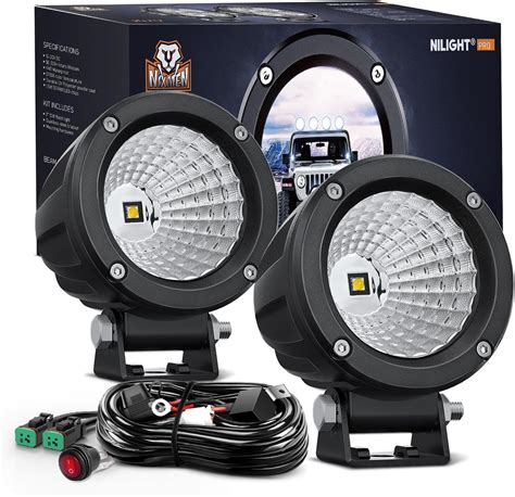 Nilight C Psulas De Luz Led Redondas De Inundaci N De Pulgadas