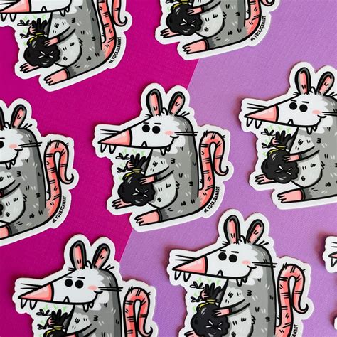 Possum Vinyl Sticker Possum Sticker Possum Decal Opossum Etsy