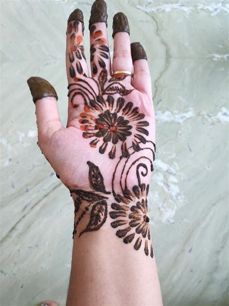 Woman Hand With Black Mehndi Tattoo Stock Photo Image Of Culture