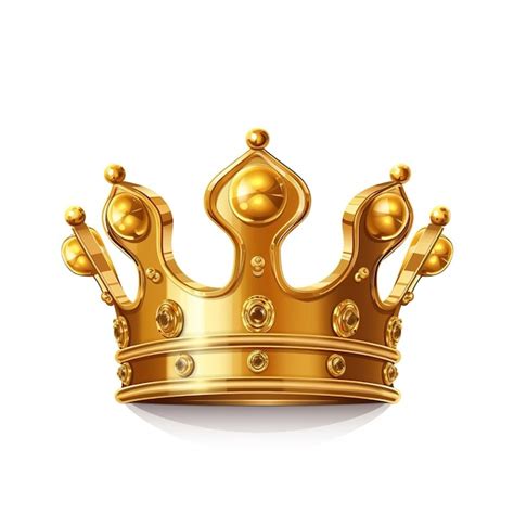 Premium Photo Glossy Golden Crown Illustration Ai Generative