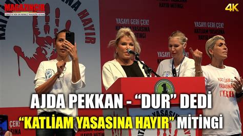 Ajda Pekkan Katliam Yasasına Hayır Mitinginde Açıklamalarda Bulundu